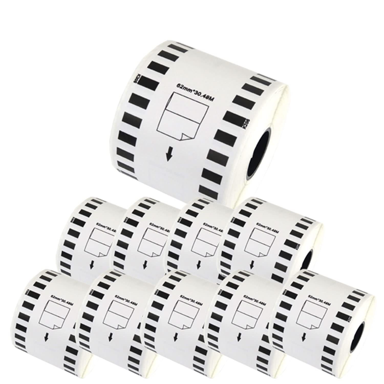 マックス用 感熱紙ラベル 無定長ラベル ELP-L6200N-05 互換品 宛名ラベル 白 62mm×34m 10個+ホルダー1個セット【送料無料】 Amazon | プリンタス マックス用 感熱紙ラベル 無定長 ELP-L6200N-05